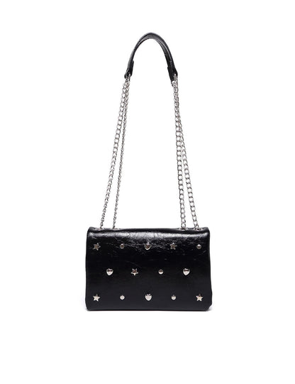 Trendy Rivet Multi-Compartment Shoulder Bag