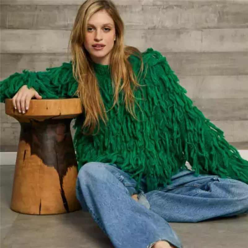 Fashionable Casual Loose Fringe Sweater