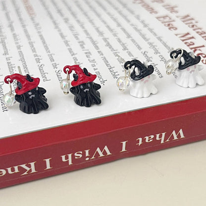 Cute Halloween Mini Ghost Stud Earrings