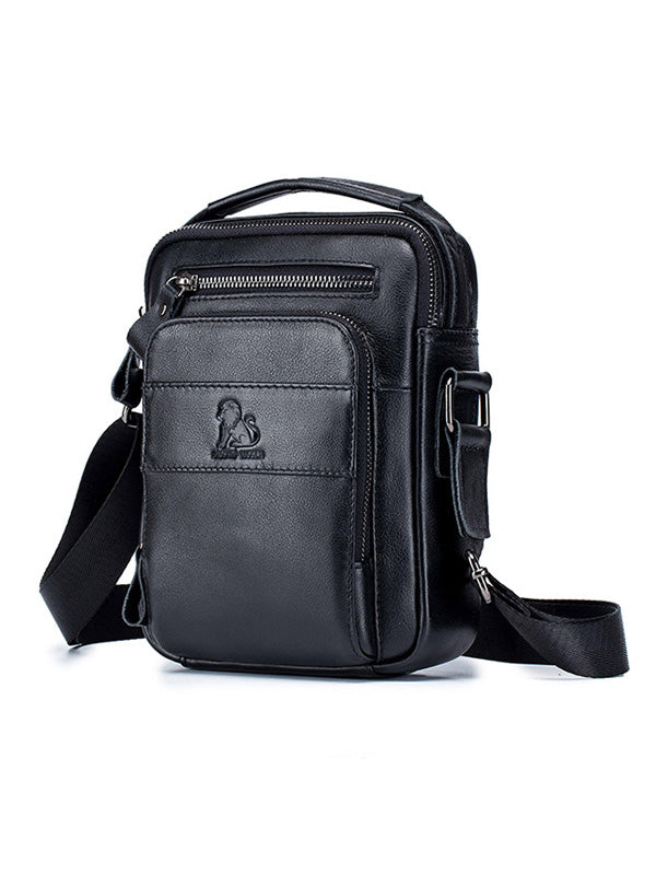 Men Business Zipper Multi-layer Pocket Crossbody Bag