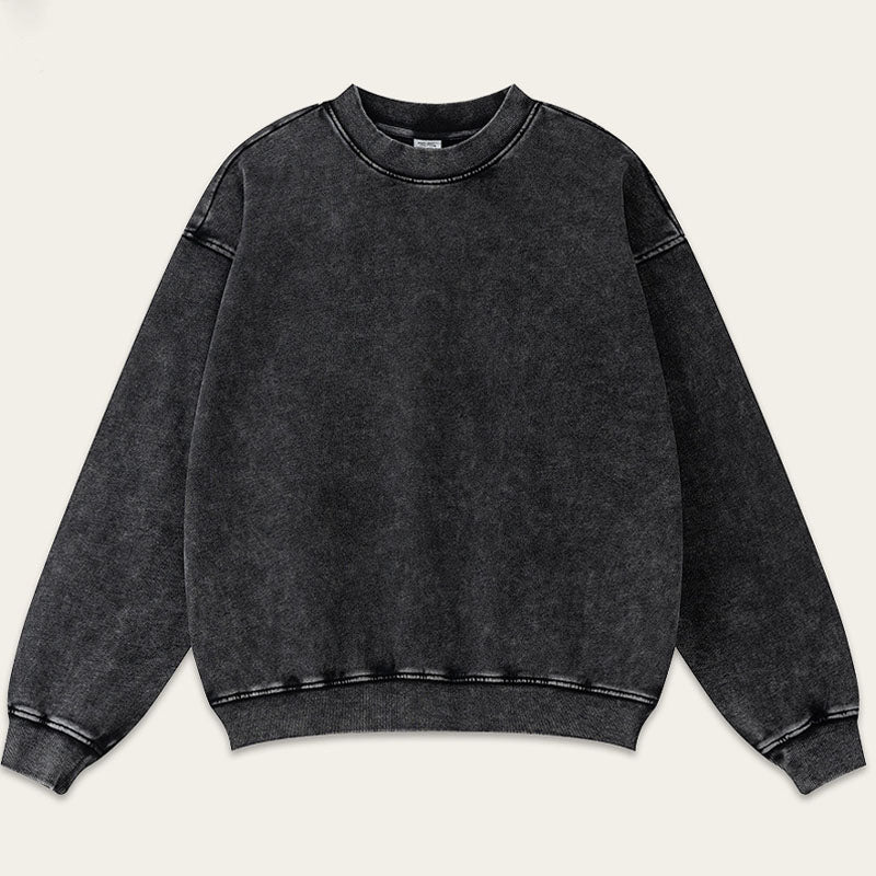 Round Neck Loose Long Sleeve Sweatshirt