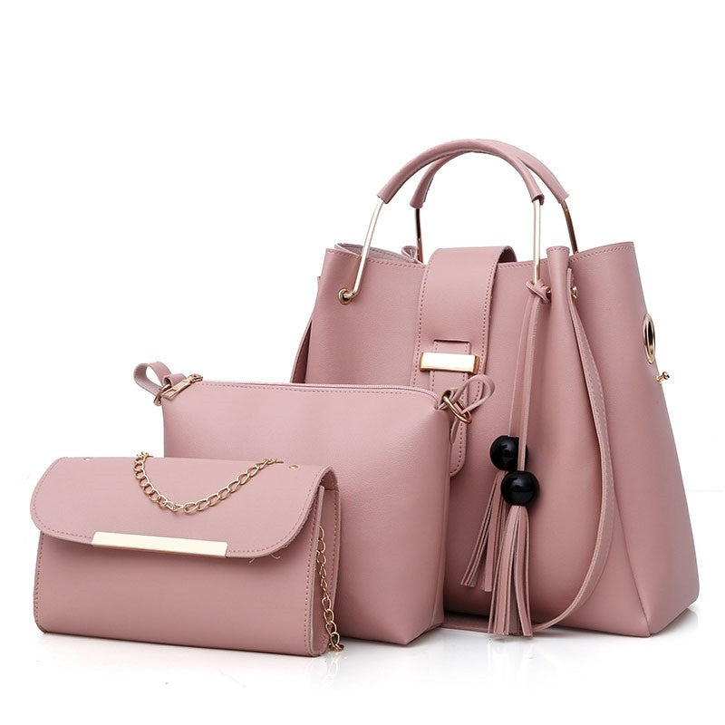 Tassel Shoulder Bag Handbag 3-Piece Sets