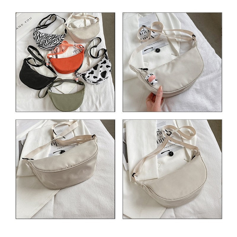 Cow Printed Crossbdody Dumpling Bag