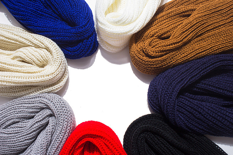 Solid Color Simple Knit Scarves