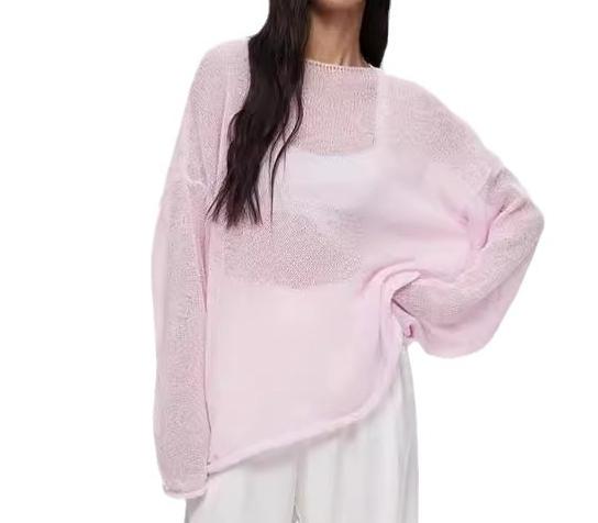 Loose Knit See Through Cover-Up Top