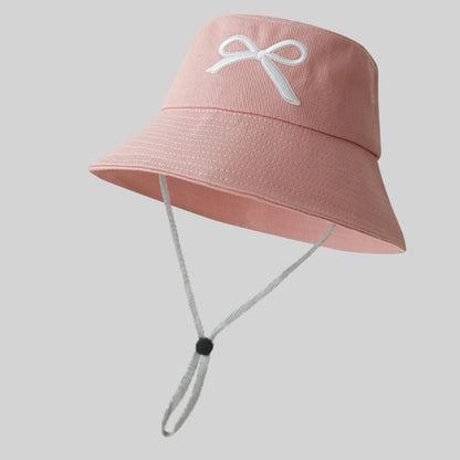 Elegant Bow Embroidered Bucket Hat