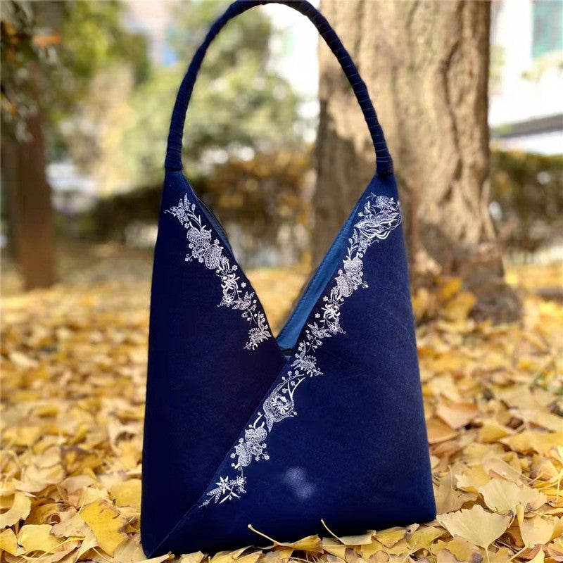 Tie Dye Embroidered Shoulder Bag