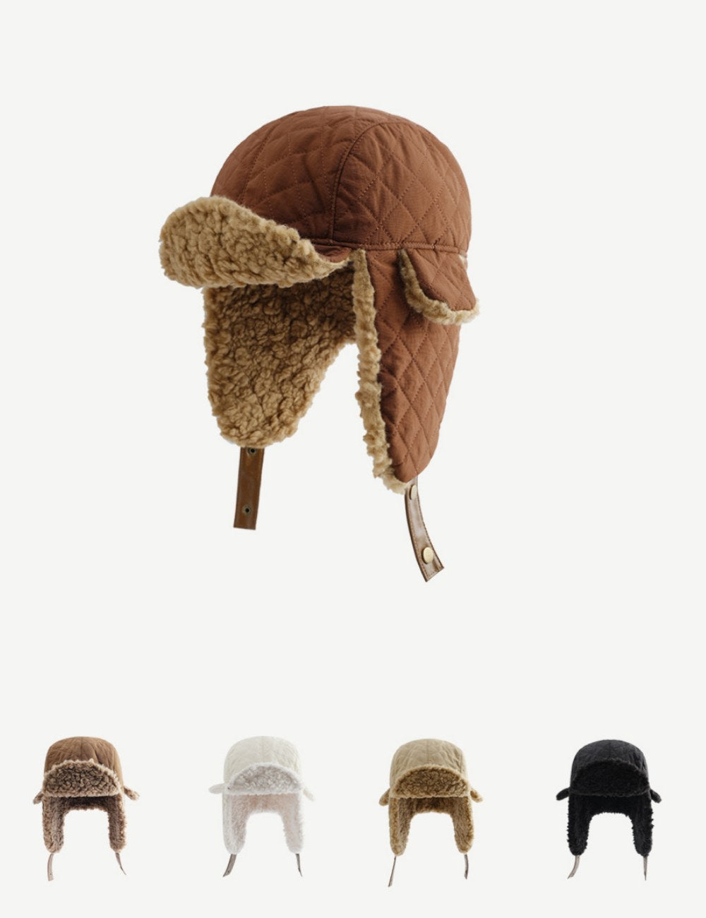 Solid Color Teddy Padded Warm Hat