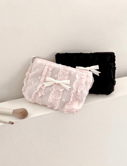 Cute Lace Bow Knot Makeup Bag