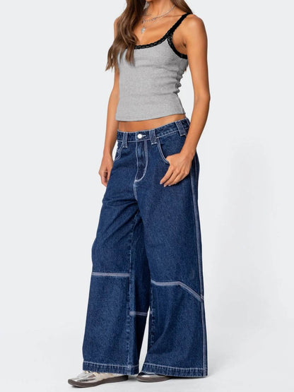 Lace Color Block Sexy Spaghetti Camis