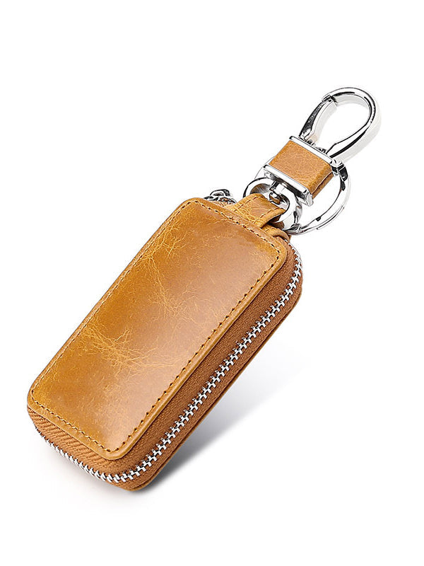 Solid Simple Durable  Car Key Bag Keychain Wallet