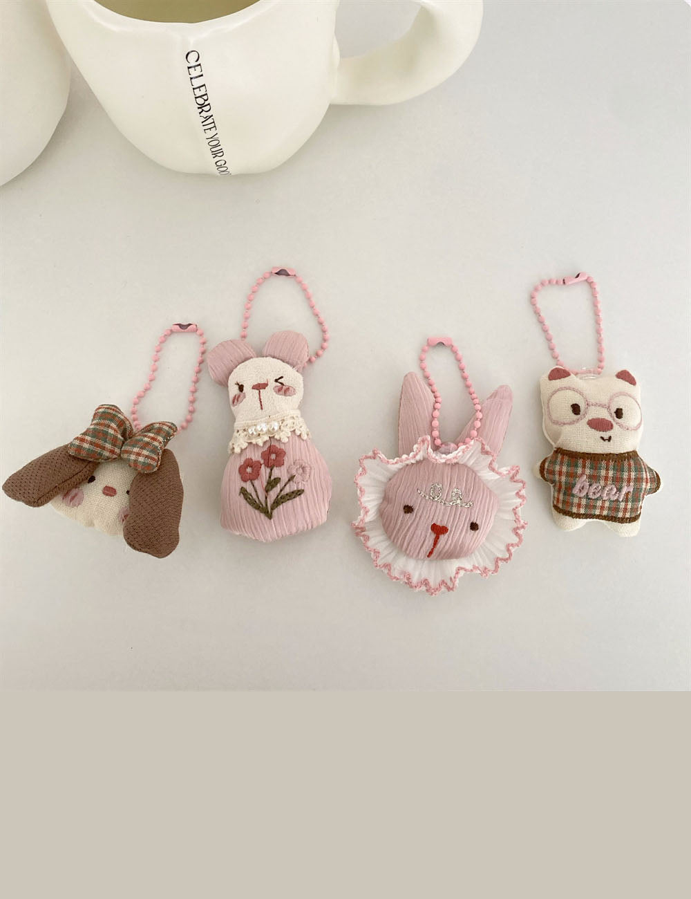 Cute Plush Animal Keychain Bag Charms