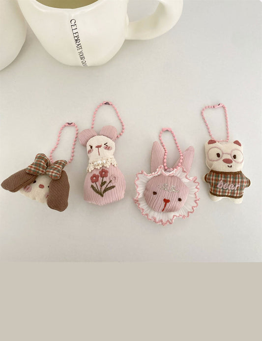 Cute Plush Animal Keychain Bag Charms