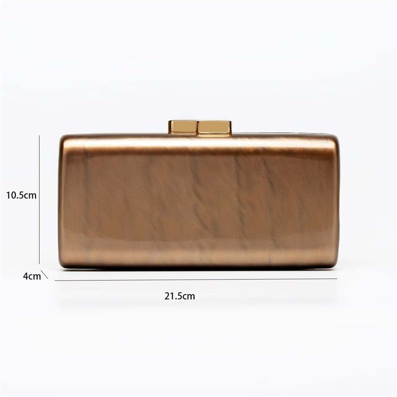 Trendy Acrylic Rectangular Evening Clutch