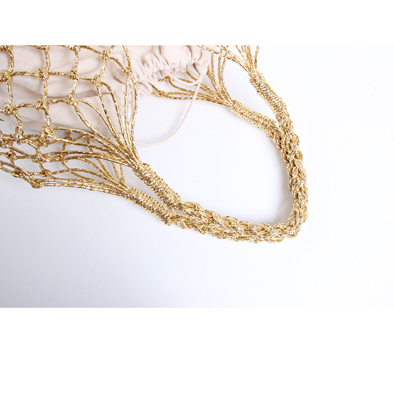 Hollow Out Braided Beach Handbags
