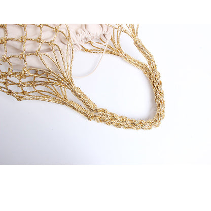 Hollow Out Braided Beach Handbags