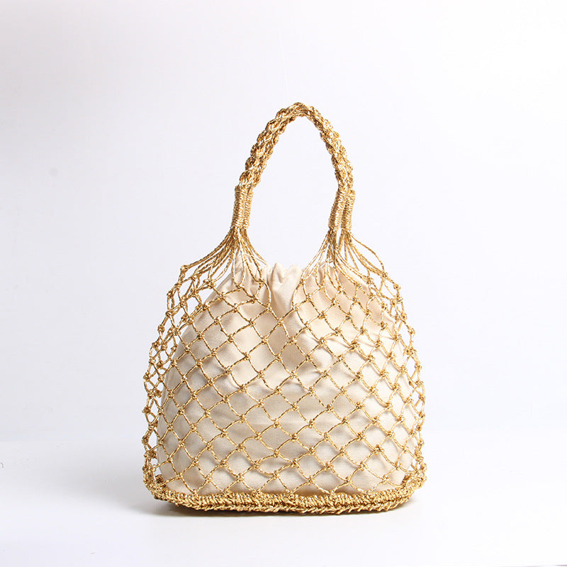 Hollow Out Braided Beach Handbags