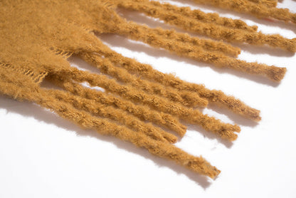 Solid Color Tassel Soft Scarves