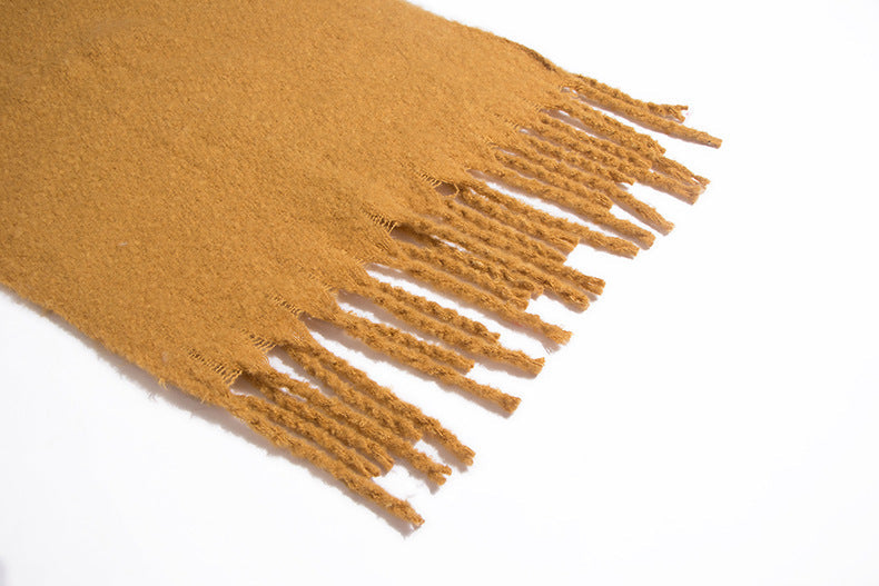 Solid Color Tassel Soft Scarves