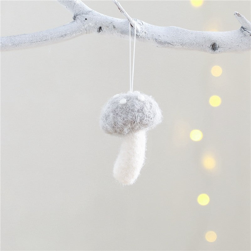 Christmas Fluffy Mushroom Ornament