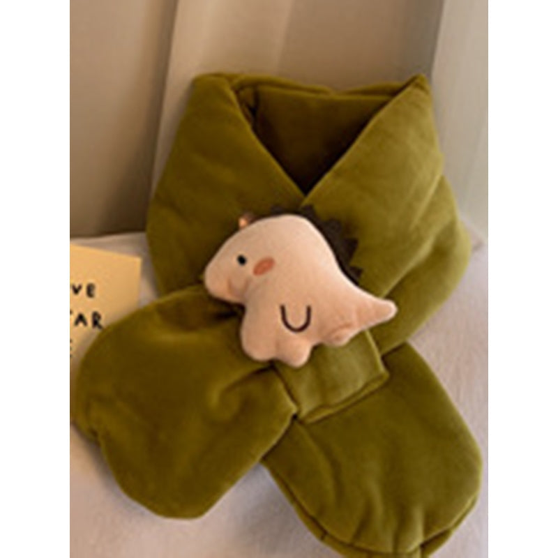 Baby Cute Cartoon Dinosaur Children Solid Color Scarf