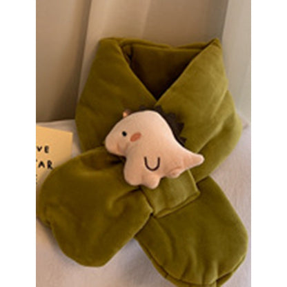 Baby Cute Cartoon Dinosaur Children Solid Color Scarf