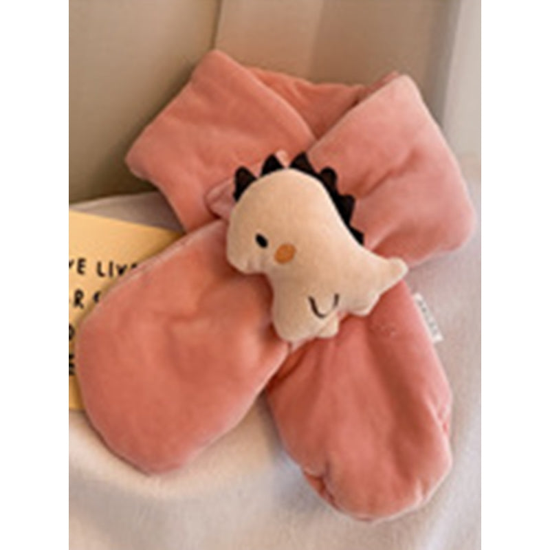 Baby Cute Cartoon Dinosaur Children Solid Color Scarf