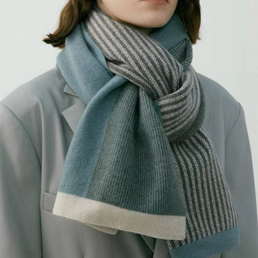 2+ Vintage Stripe Contrast Color Knit Scarves