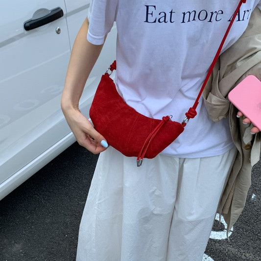 Matte Solid Color Shoulder Tote Bag