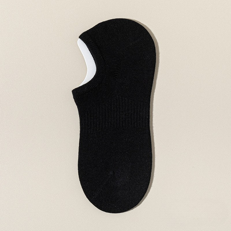 Solid Color Ribbed Low Ankle Socks