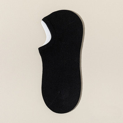 Solid Color Ribbed Low Ankle Socks