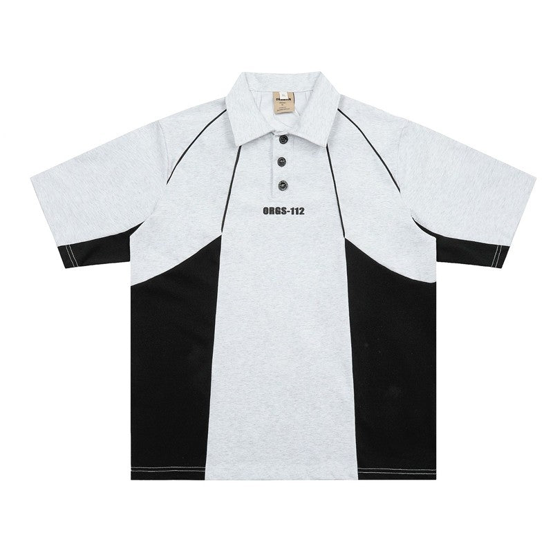 Color Block Foam Print Short Sleeve Tee