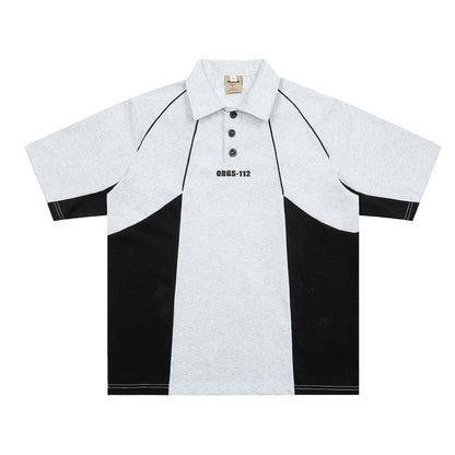 Color Block Foam Print Short Sleeve Tee