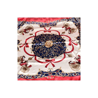 Carriage Printed Square Satin Scarf