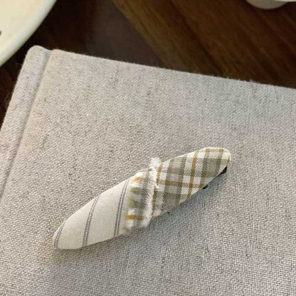 Plaid Color Block Geometric Hair Clip