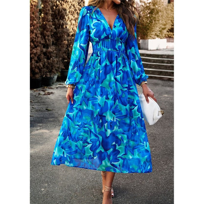 Bohemian Resort Casual Printed Long Skirt