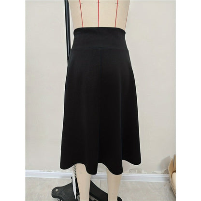 Elastic Knit High Waist Tie Midi Skirt