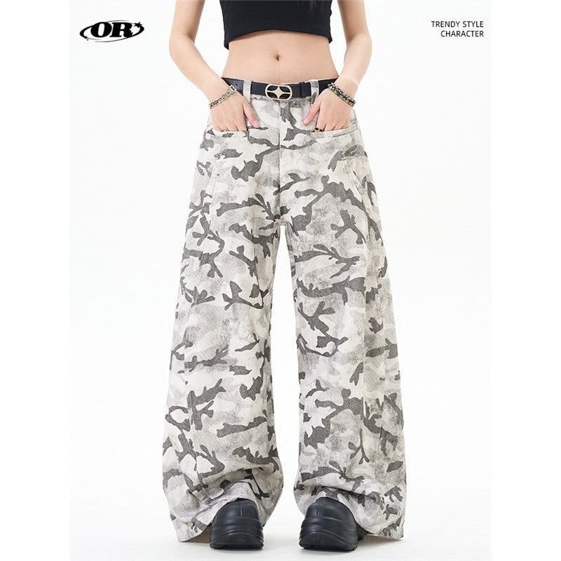 Snow Camouflage A-Line Cargo Pants