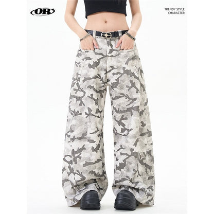 Snow Camouflage A-Line Cargo Pants