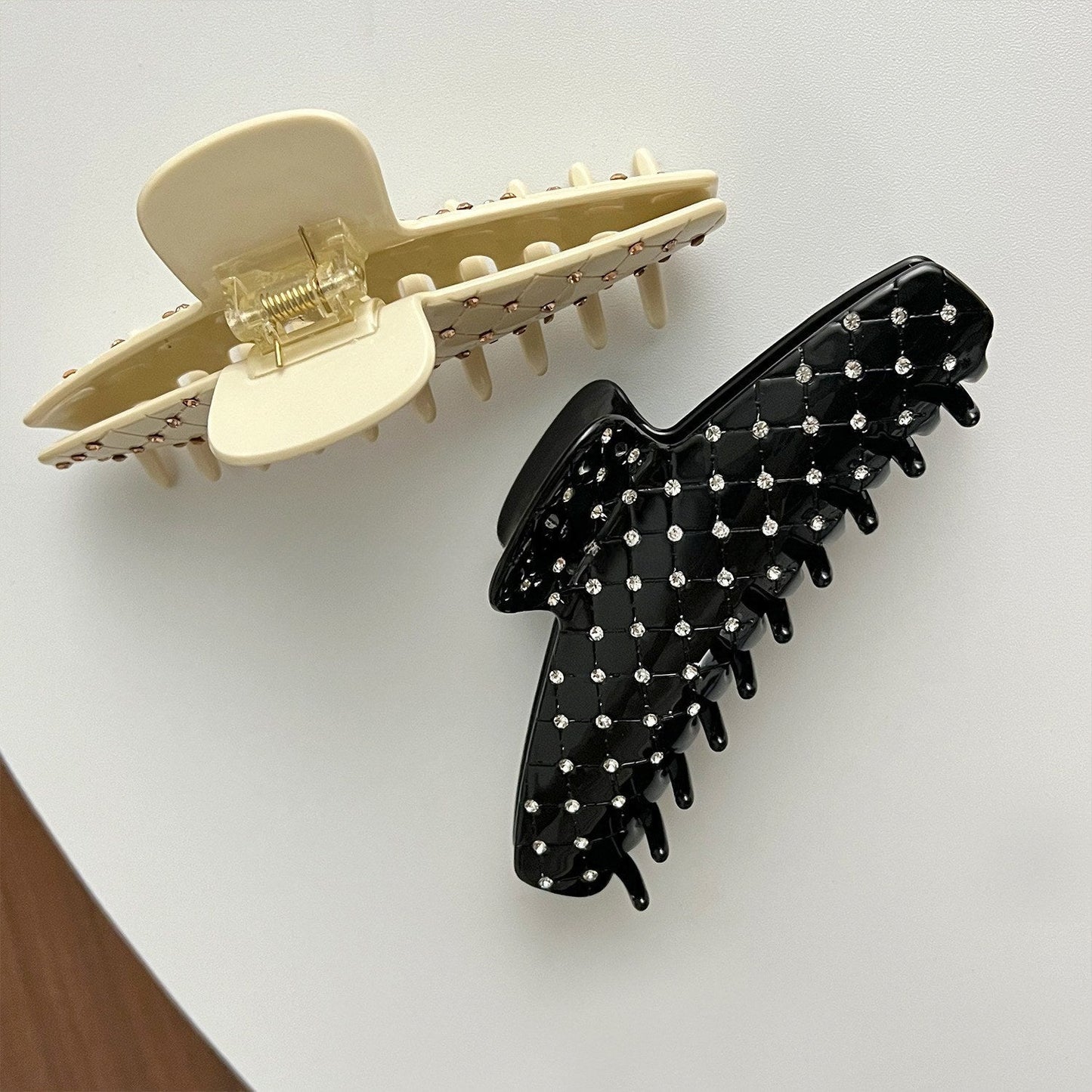 Simple Rhinestone Large Hair Claws