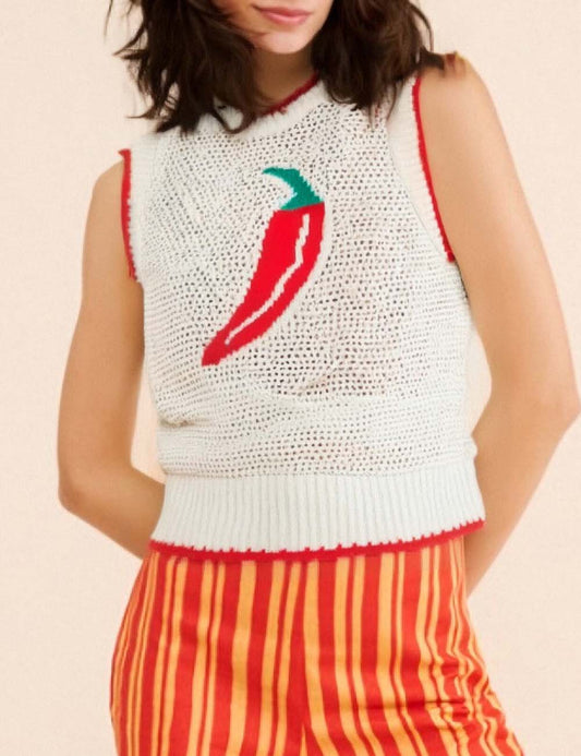 Casual Hollow Out Loose Sleeveless Knit Vest