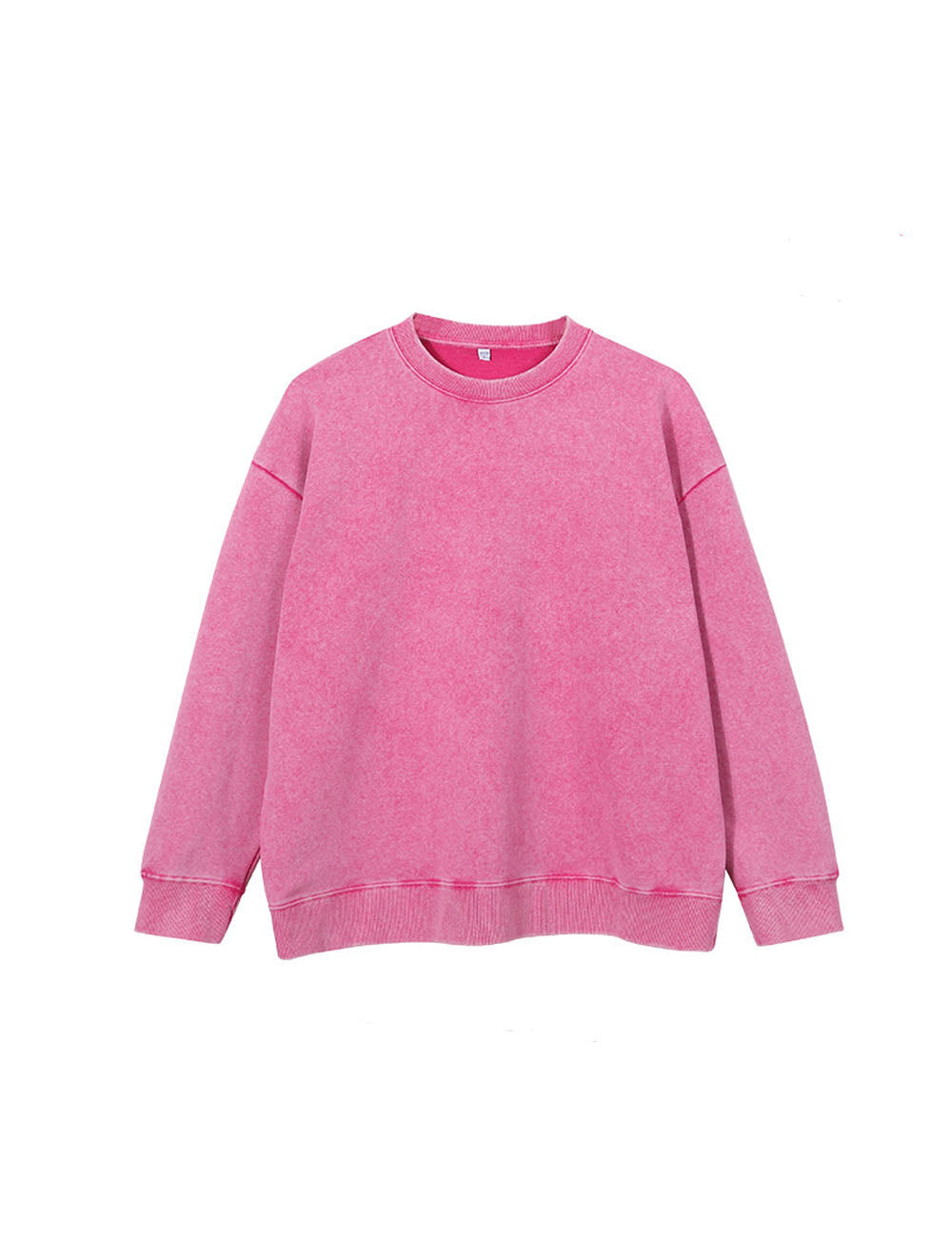 Washed Distressed Crew Neck Oversize Sweatshirt