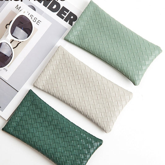 Solid Color Squeeze Top Eyeglass Pouch