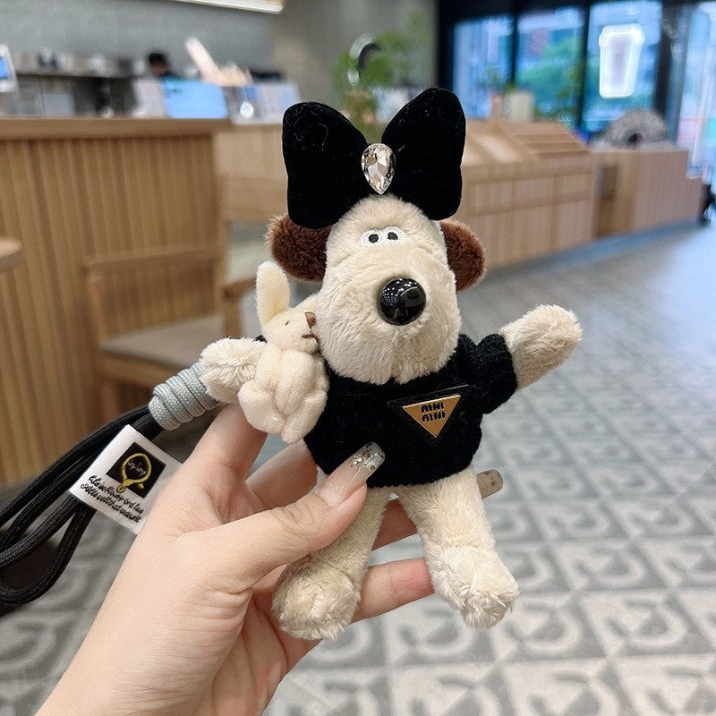 Cute Plush Dog Keychain
