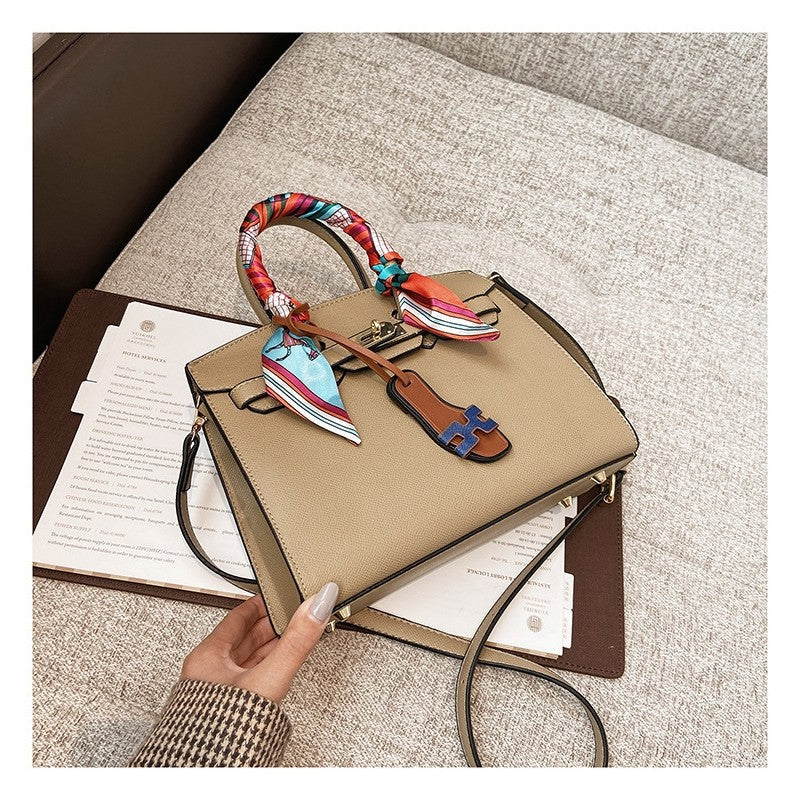 Muticolor Single-Shoulder Crossbody Square Kelly Bag