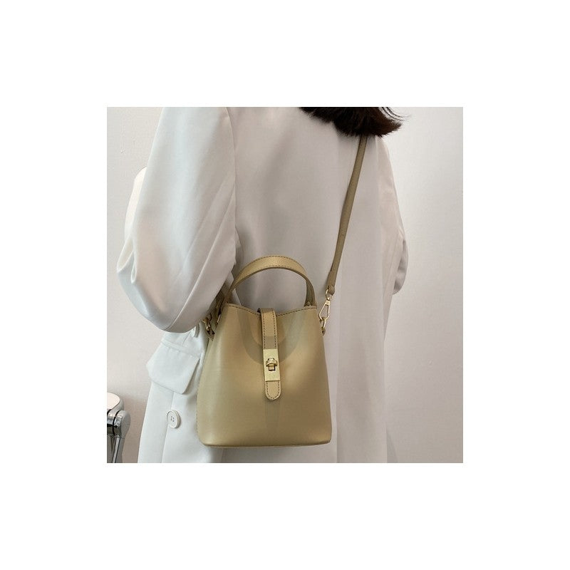 PU Leather Crossbody Bucket Bag