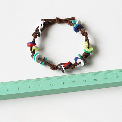 Colorful Buttons Plait Hair Tie