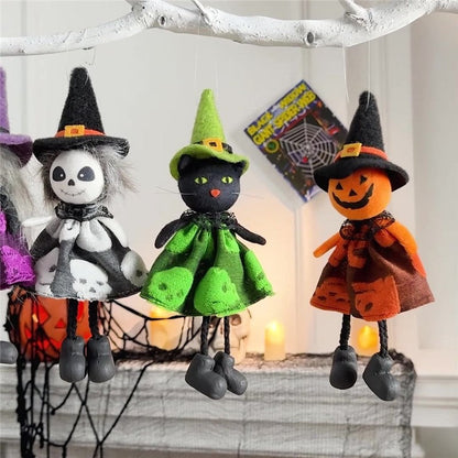 Halloween Pumpkin Ghost Witch Doll