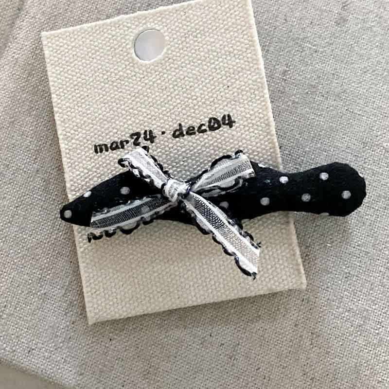 Lace Bow Knot Polka Dot Hair Clip