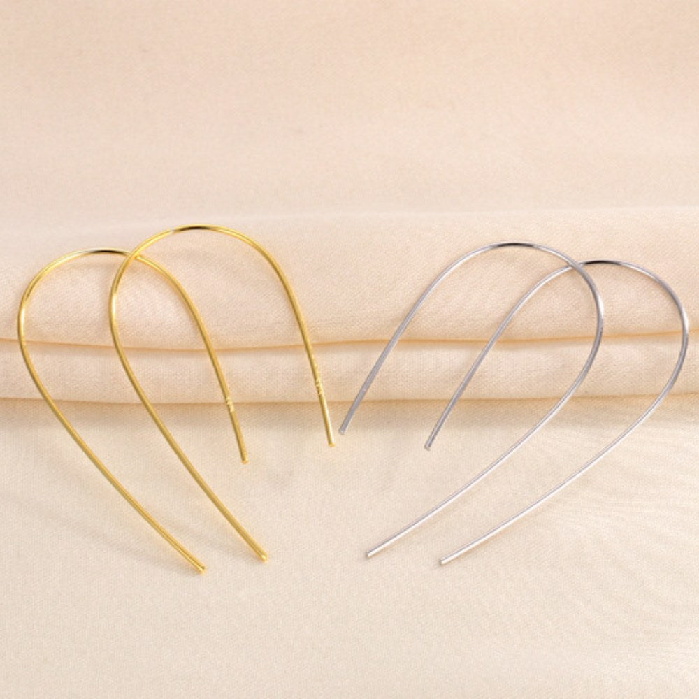 Simple Line Circle Punk Stud Earrings